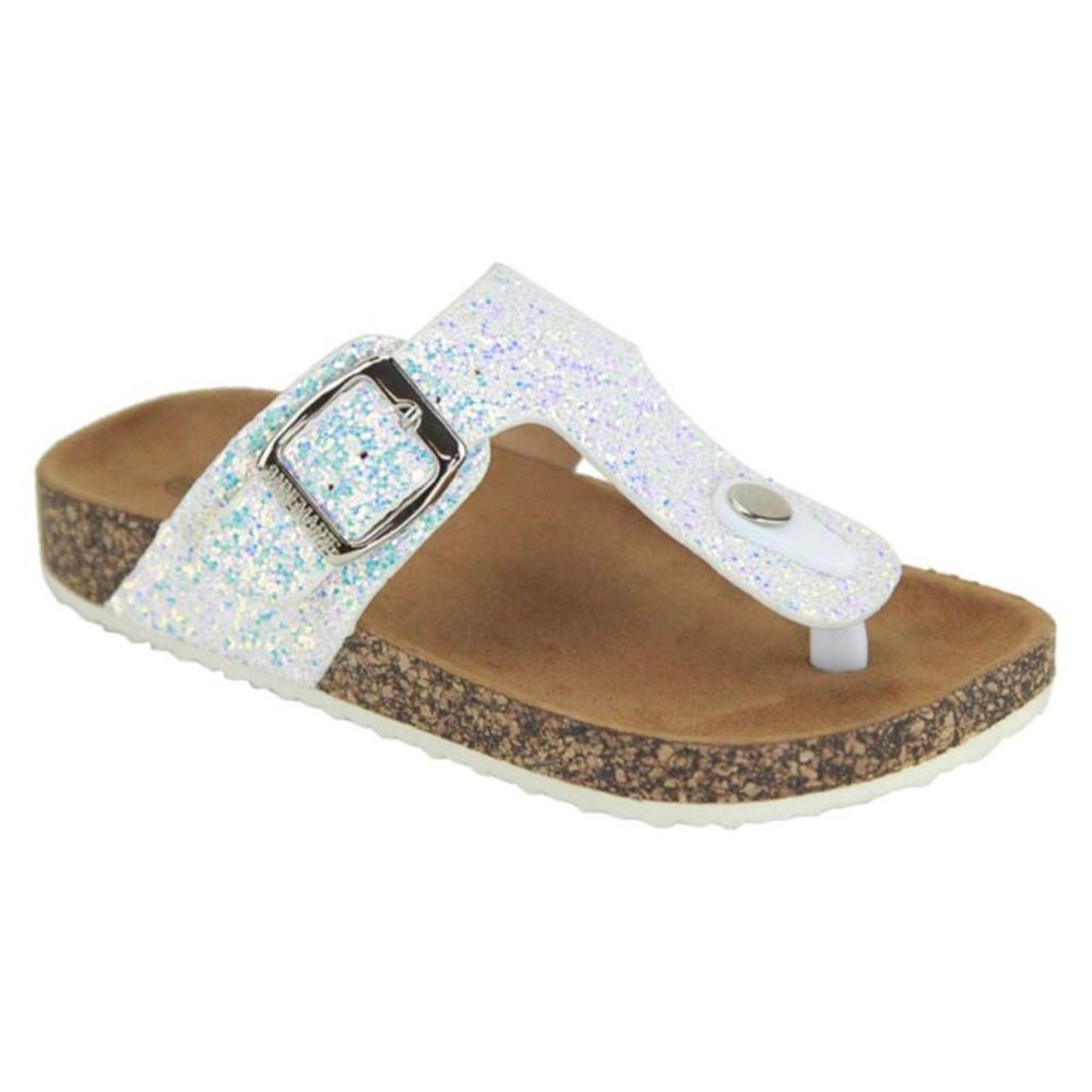 White Glitter Sandal